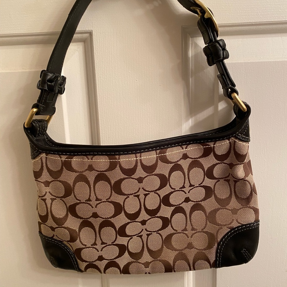Coach small brown shoulder bag